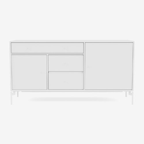 Montana Mega 200802 Beistelltisch mit Beinen 115,2x38 cm - 101 NewWhite / Snow