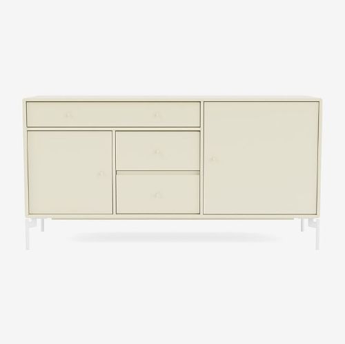 Montana Mega 200802 Beistelltisch mit Beinen 115,2x38 cm - 150 Vanille / Schnee