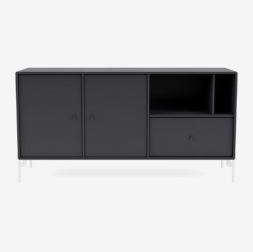 Montana Mega 200803 Beistelltisch mit Beinen 115,2x38 cm - 04 Anthrazit / Schnee
