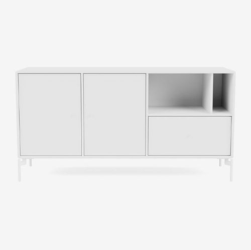 Montana Mega 200803 Beistelltisch mit Beinen 115,2x38 cm - 101 NewWhite / Snow