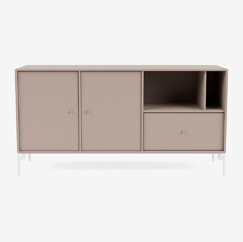 Montana Mega 200803 Beistelltisch mit Beinen 115,2x38 cm - 137 Pilz / Schnee