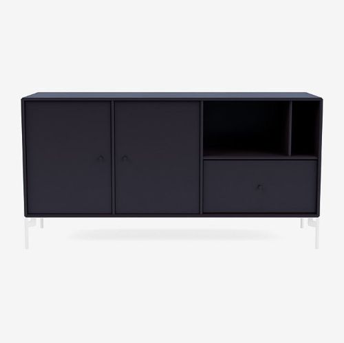 Montana Mega 200803 Beistelltisch mit Beinen 115,2x38 cm - 147 Shadow / Snow