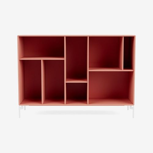 Montana Mega 201201 Beistelltisch mit Beinen 115,2x38 cm - 151 Rhabarber / Schnee