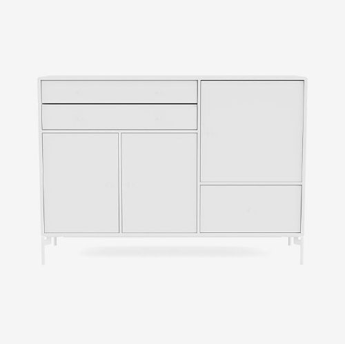 Montana Mega 201202 Beistelltisch mit Beinen 115,2x38 cm - 101 NewWhite / Snow