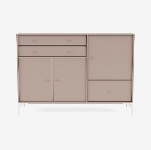 Montana Mega 201202 Beistelltisch mit Beinen 115,2x38 cm - 137 Pilz / Schnee