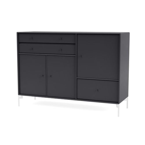 Montana Mega 201202 Skænk med ben 115,2x38 cm - 04 Anthracite / Snow