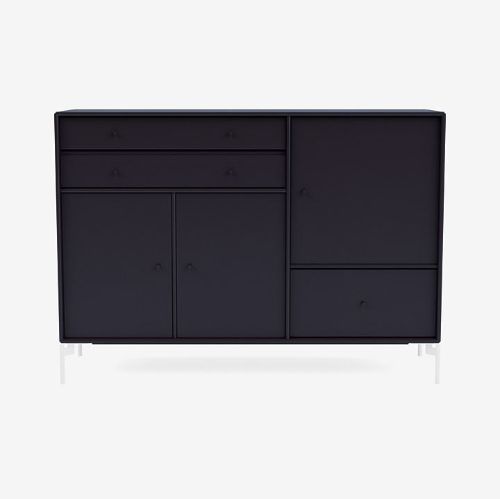 Montana Mega 201202 Beistelltisch mit Beinen 115,2x38 cm - 147 Shadow / Snow