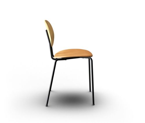 Sibast Furniture Piet Hein Stuhl SH: 45 cm – Oil Oak/Dunes Cognac
