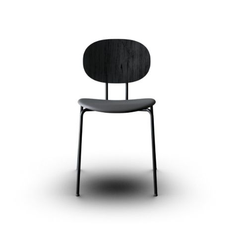 Sibast Furniture Piet Hein Chair SH: 45 cm - Black Oak/Nevada Black