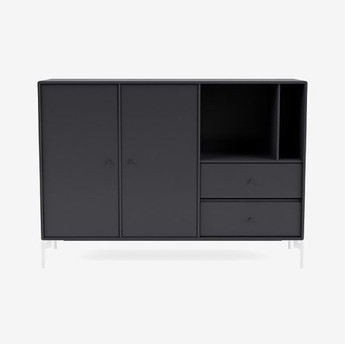 Montana Mega 201203 Beistelltisch mit Beinen 115,2x38 cm - 04 Anthrazit / Schnee