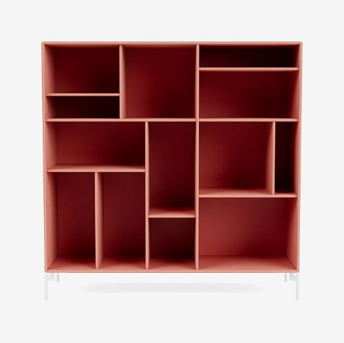 Montana Mega 201801 Beistelltisch mit Beinen 115,2x38 cm - 151 Rhabarber / Schnee