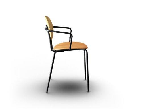 Sibast Furniture Piet Hein Stuhl m. Armlehnenhöhe: 45 cm – Oil Oak/Dunes Cognac