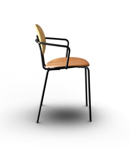 Sibast Furniture Piet Hein Stuhl m. Armlehnenhöhe: 45 cm – Oil Oak/Ultra Brandy