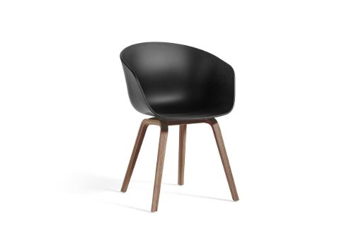 HAY AAC 22 About A Chair SH: 46 cm - Lacquered Walnut/Black