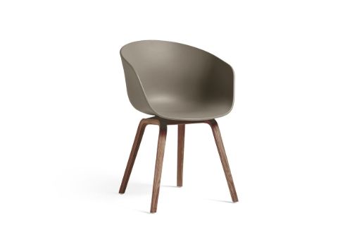 HAY AAC 22 About A Chair SH: 46 cm - Lacquered Walnut/Khaki