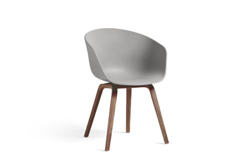 HAY AAC 22 About A Chair SH: 46 cm - Lacquered Walnut/Concrete Grey