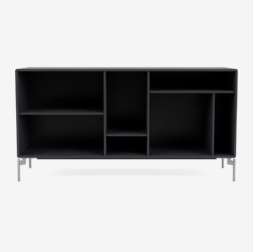 Montana Mega 200801 Beistelltisch mit Beinen 115,2x38 cm - 04 Anthrazit / Mattchrom