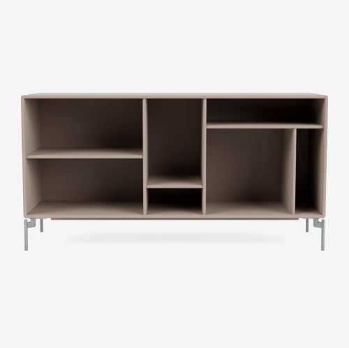 Montana Mega 200801 Beistelltisch mit Beinen 115,2x38 cm - 137 Pilz / Mattchrom