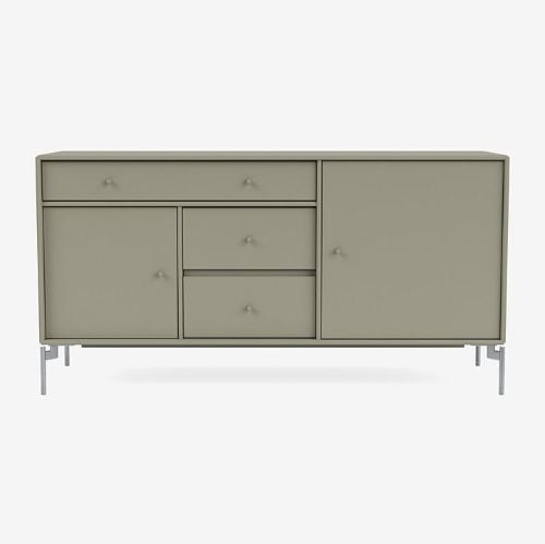 Montana Mega 200802 Beistelltisch mit Beinen aus Lebensmittelchrom, 115,2 x 38 cm – 144 Fenchel