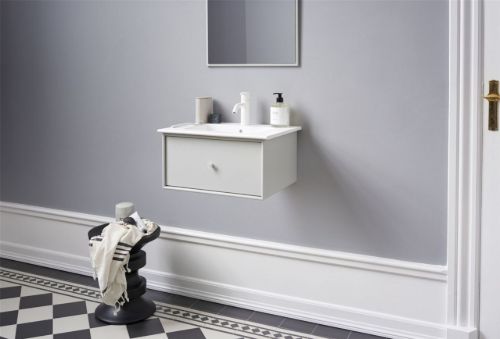 Montana Badezimmer Typ 1 - 04 Anthrazit / weiße Tischplatte