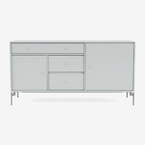 Montana Mega 200802 Beistelltisch mit Beinen 115,2x38 cm - 156 Oyster / Mattchrom