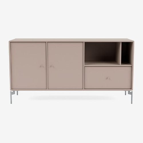 Montana Mega 200803 Beistelltisch mit Beinen 115,2x38 cm - 137 Pilz / Mattchrom