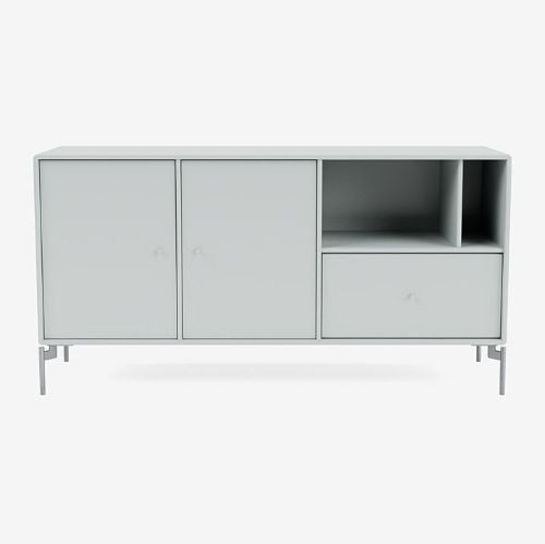 Montana Mega 200803 Beistelltisch mit Beinen 115,2x38 cm - 156 Oyster / Mattchrom