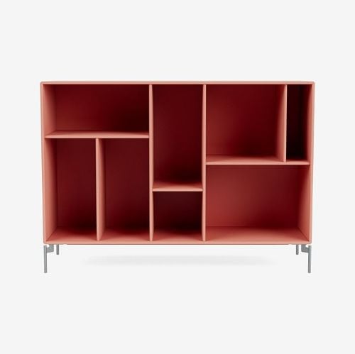Montana Mega 201201 Beistelltisch mit Beinen 115,2x38 cm - 151 Rhabarber / Mattchrom