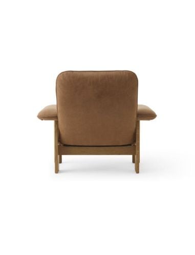 Audo Copenhagen Brasilia Loungesessel SH: 39 cm - Eiche Natur/Dunes Cognac 21004