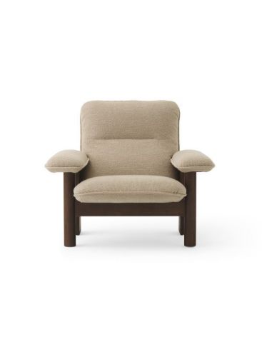 Audo Copenhagen Brasilia Lounge Chair SH: 39 cm - Walnut/Bouclé 02