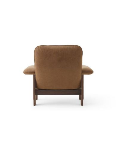 Audo Copenhagen Brasilia Loungesessel SH: 39 cm - Walnuss/Dunes Cognac 21004