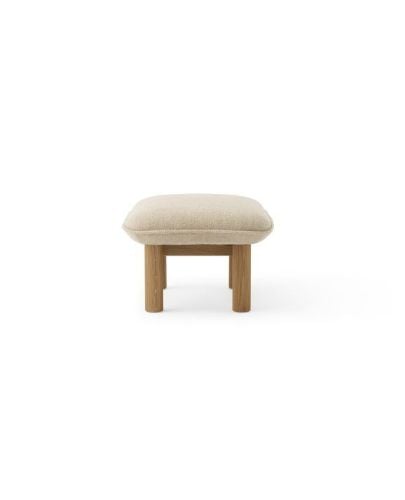 Audo Copenhagen Brasilia Ottoman H: 40 cm – Eiche natur/Schnalle