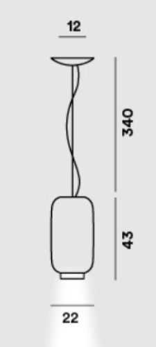 Foscarini Chouchin 2 Pendelleuchte LED H: 43 cm - Grün