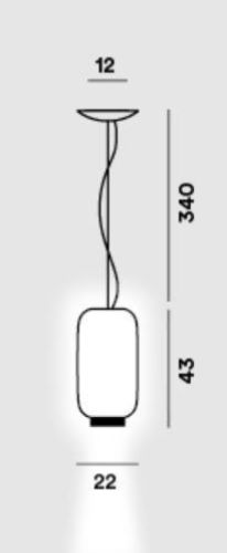 Foscarini Chouchin 2 Reverse Pendelleuchte LED H: 43 cm - Weiß/Grün
