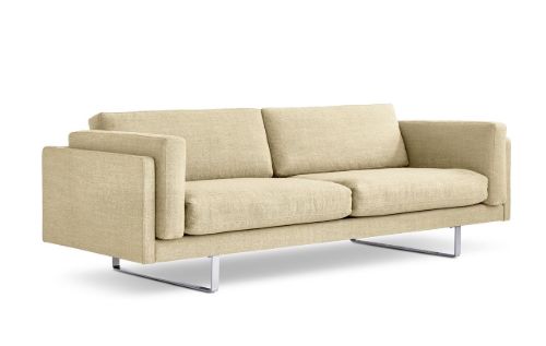 Erik Jørgensen EJ 280 2 Pers. Sofa 100 L: 240 cm – Foss 412/Gebürstetes Chrom