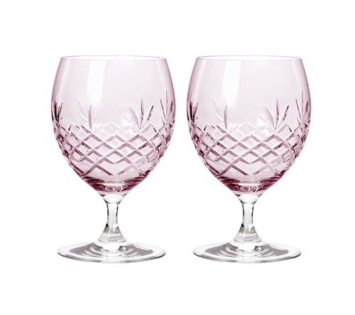 Frederik Bagger Crispy Eightball Glas 2 stk 55 cl - Topaz/Pink