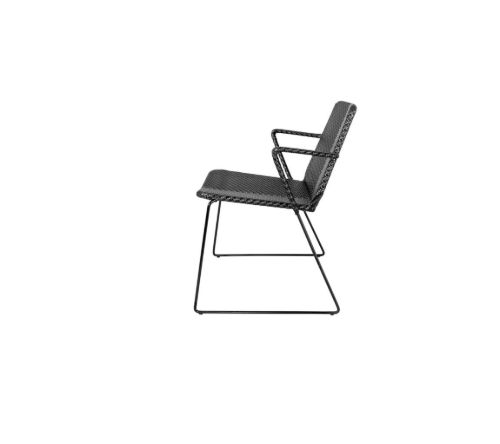 Cane-line Outdoor Vision Stühl m. Armlæn SH: 45 cm – Schwarz/Graphit