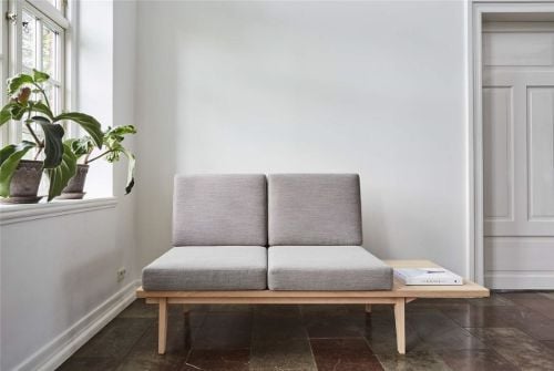 Duus & Møller Nordic Silence Sofa Inkl Hyndesæt 2 Pers. B: 172 - Massiv eg/801 Kvadrat