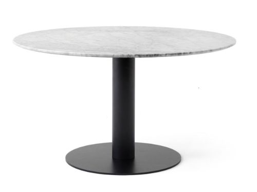 &Tradition In Between SK20 Dining Table Ø: 150 cm - Bianco Carrara Marble/Matt Black