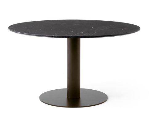 &Tradition In Between SK20 Dining Table Ø: 150 cm - Nero Marquina Marble/Bronzed