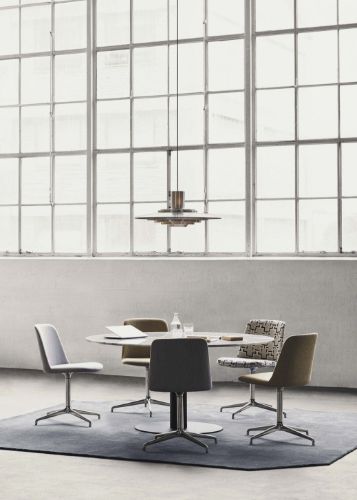 &Tradition In Between SK20 Esstisch Ø: 150 cm – Bianco Carrara Marmor/Bronziert