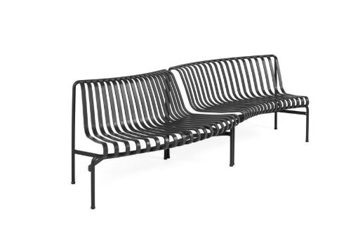 HAY Palissade Park Dining Bench In-Out Starter Set/Set Of 2 L: 283 cm - Anthracite