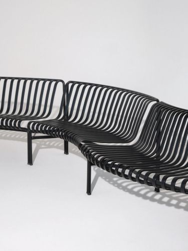 HAY Palissade Park Dining Bench In-Out Starter Set/2er-Set L: 283 cm – Anthrazit