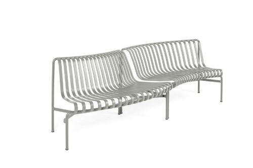 HAY Palissade Park Dining Bench In-Out Starter Set/Set Of 2 L: 283 cm - Sky Grey