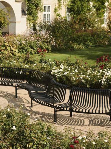 HAY Palissade Park Dining Bench In-Out Starter Set/2er-Set L: 283 cm – Himmelgrau