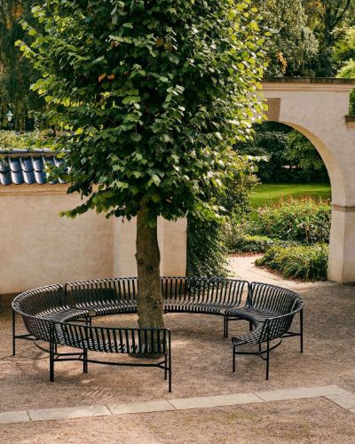 HAY Palissade Park Dining Bench In-In Starter Set/2er-Set L: 295,5 cm – Anthrazit