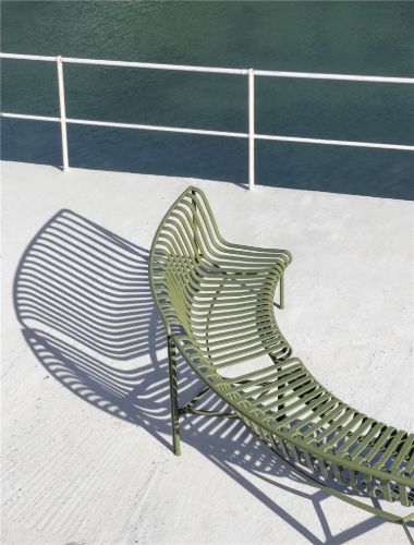 HAY Palissade Park Dining Bench In / Add On / 1 Stk. L: 159 cm – Oliv