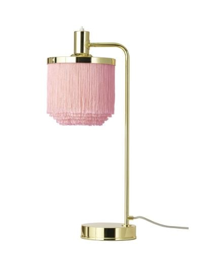 Warm Nordic Fringe Table Lamp H: 61 cm - Pale Pink