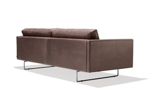 Søren Lund SL 286 2,5 Pers. Sofa L: 215 cm – Teak Genova Leder/Stahlbasis K16