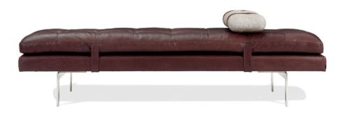 Søren Lund Dicentra 70 Daybed L: 190 cm - Teak Genova Læder/Flex Sokkel